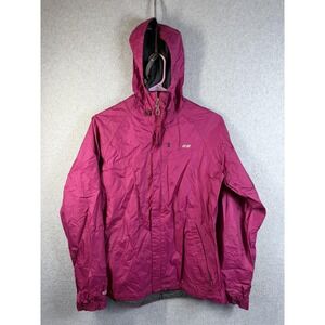 Köppen Jacket Womens Small Pink Hooded Nylon Lightweight Windbreaker Full Zip